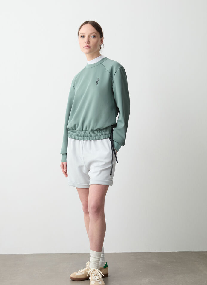 Stretch crew-neck sweatshirt image number 0