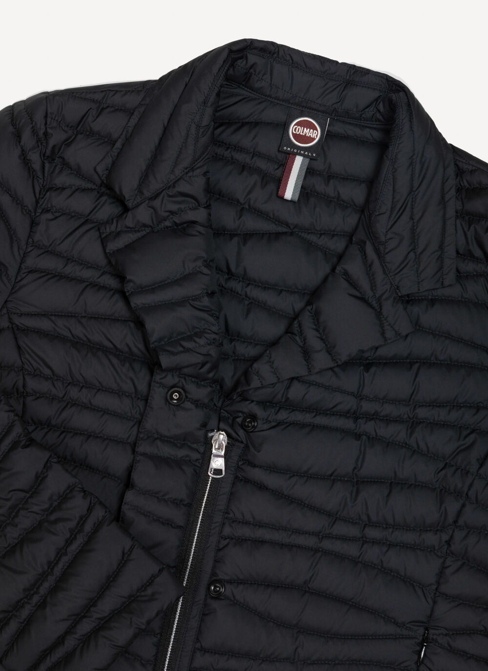 Down-padded blazer with wavy quilting image number 6