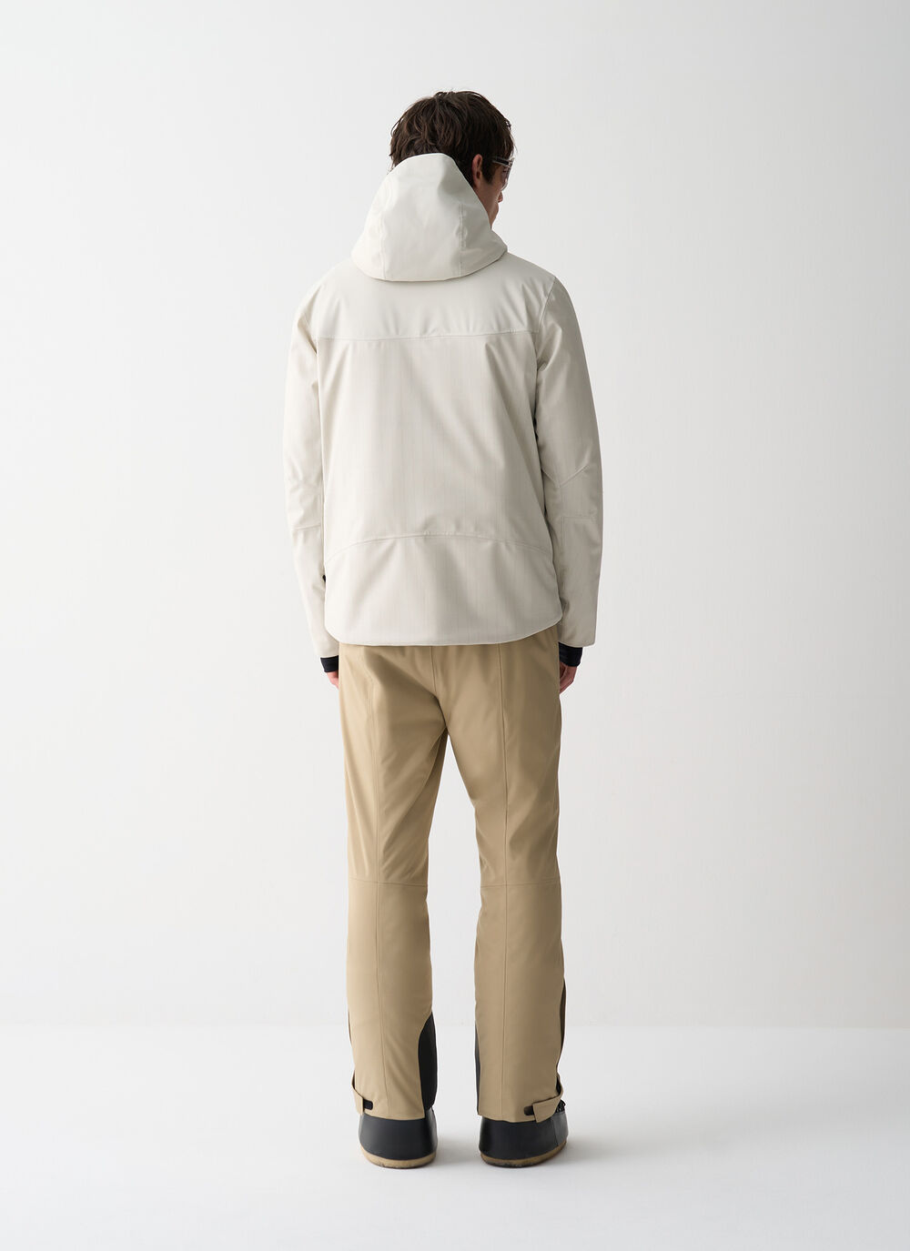 Pinstripe fabric ski jacket image number 3