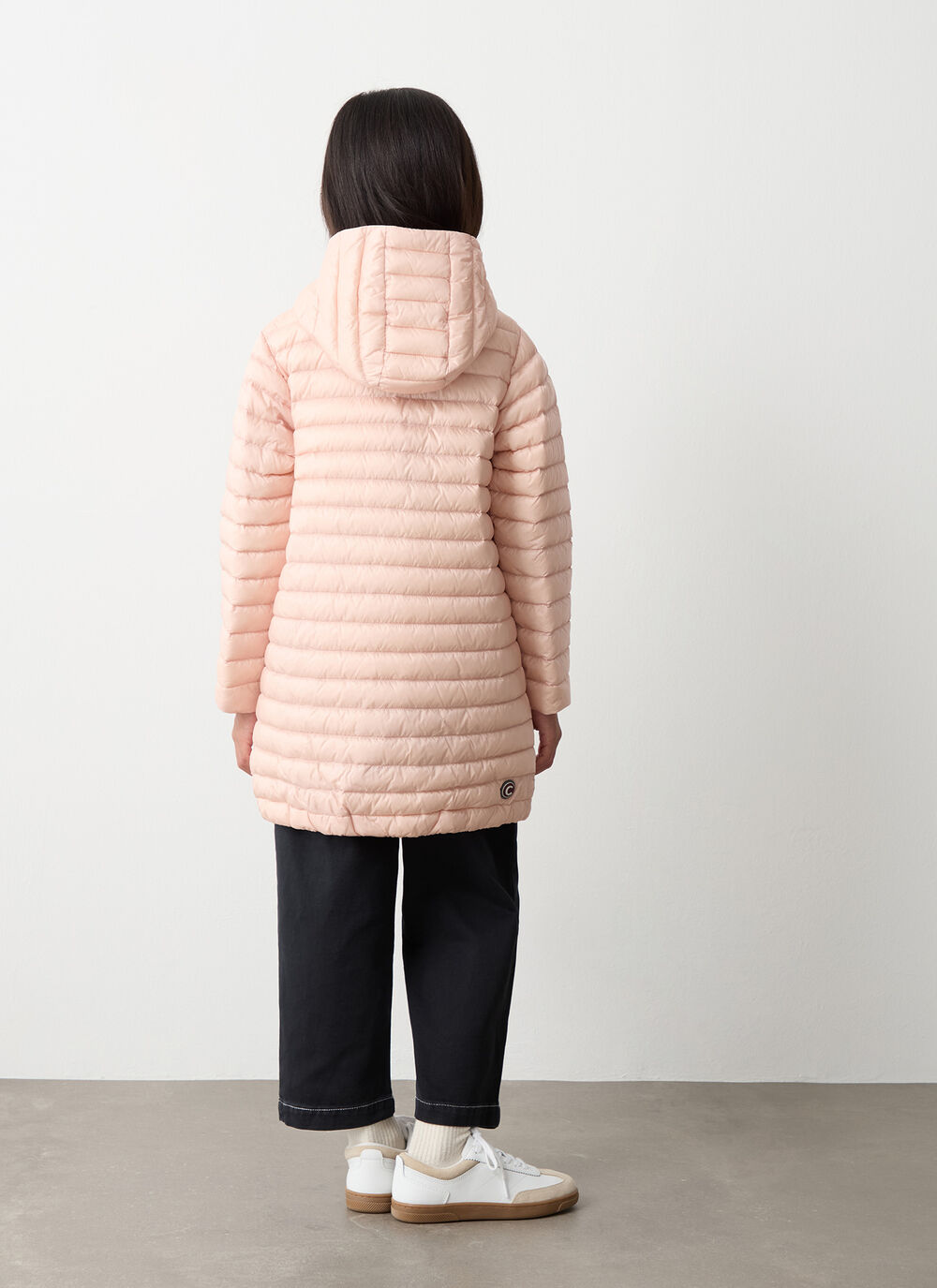 Long down jacket with hood image number 3