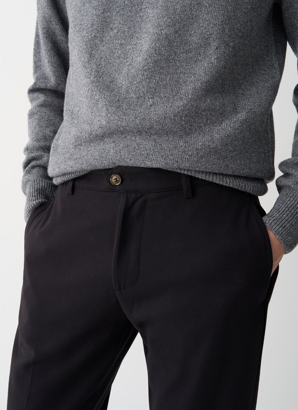 Wool-effect trousers image number 2