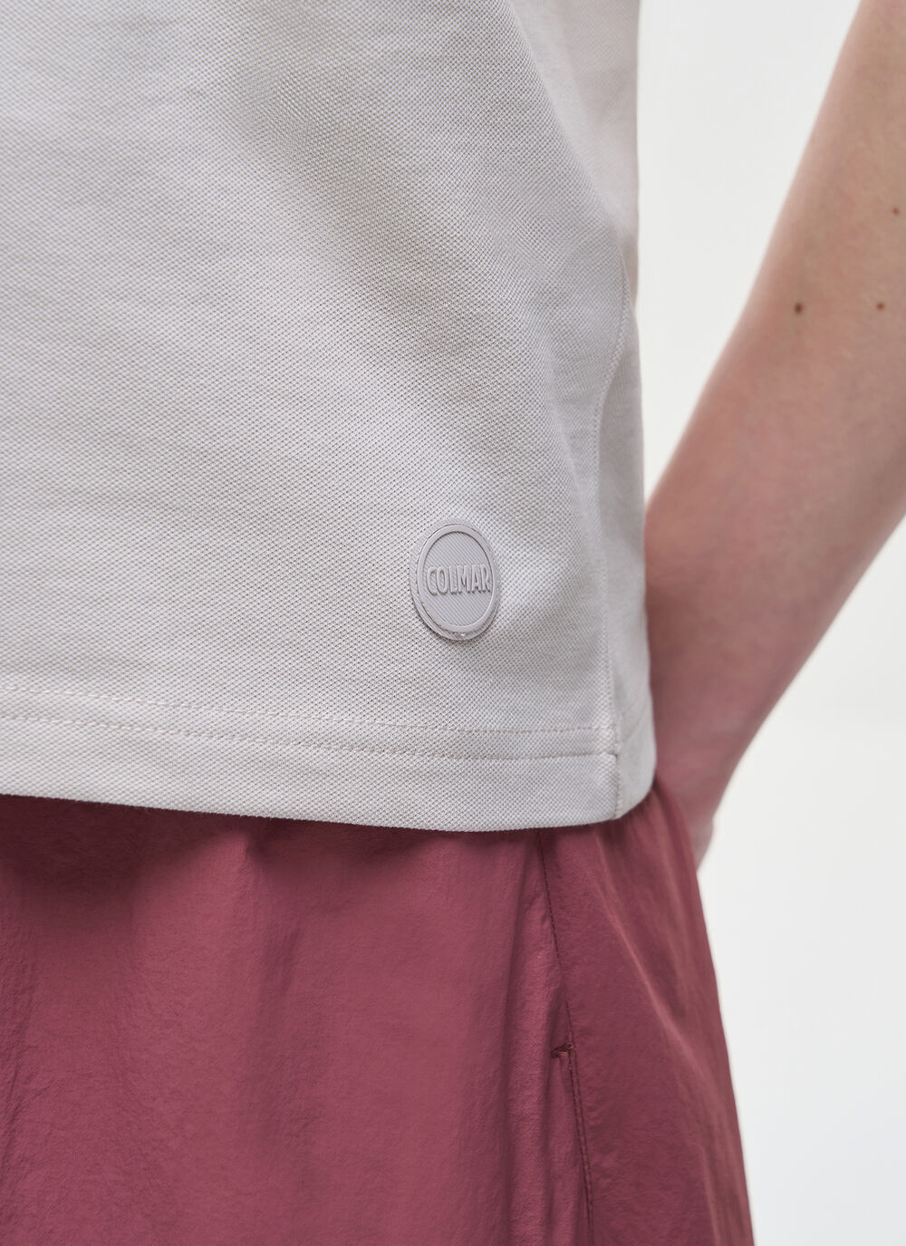 Sleeveless cotton piqu&eacute; polo shirt image number 2