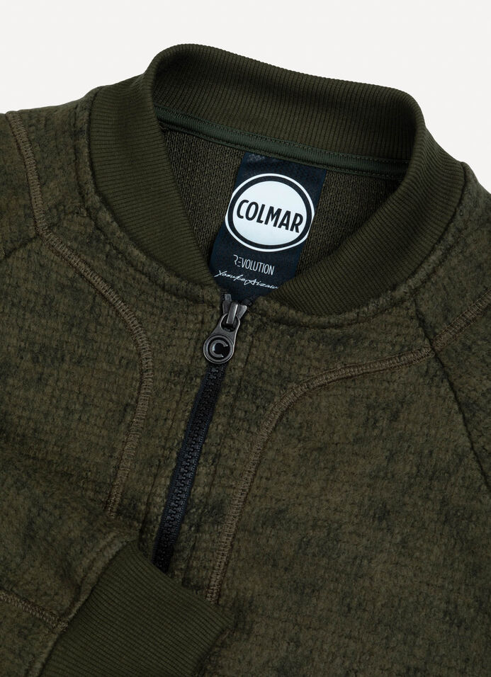 Jacquard knit bomber jacket image number 5