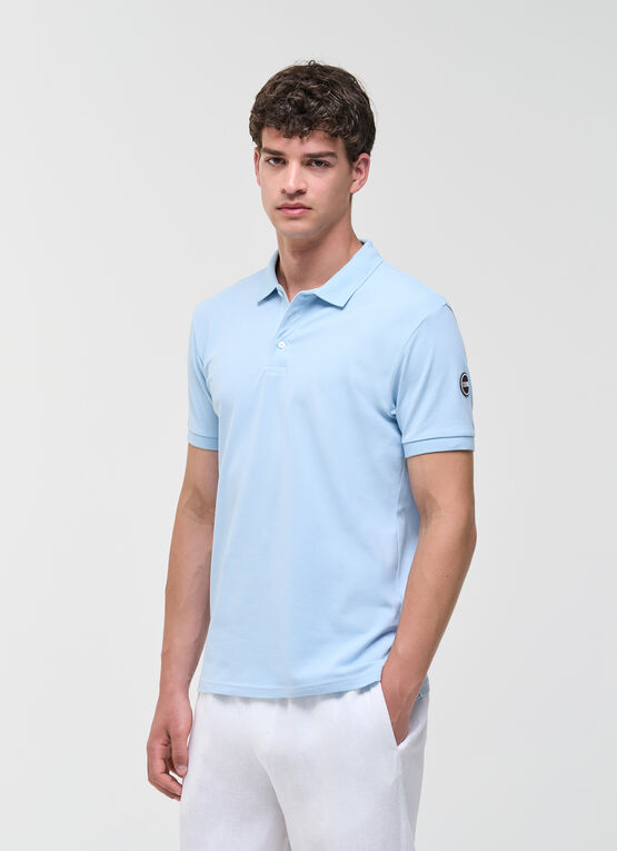 Stretch piqu&eacute; polo shirt
