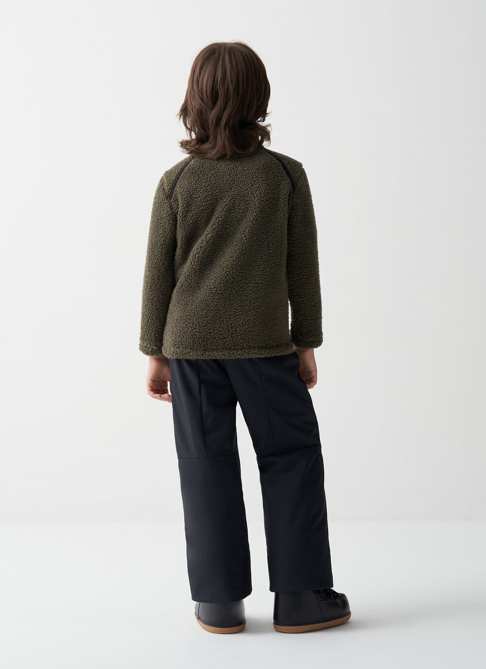 Unisex teddy-effect ski fleece image number 3