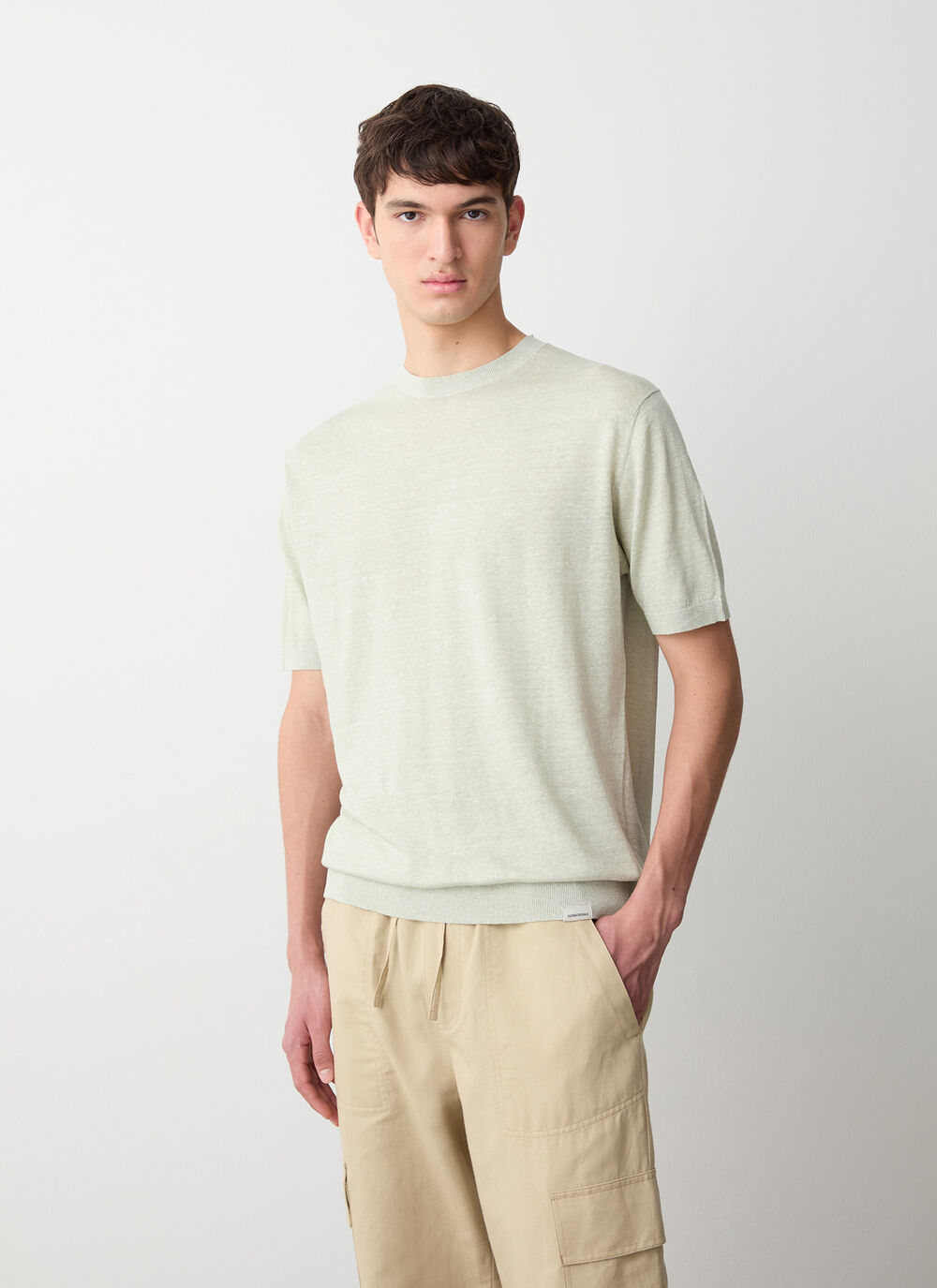 Lightweight linen and cotton sweater image number 0