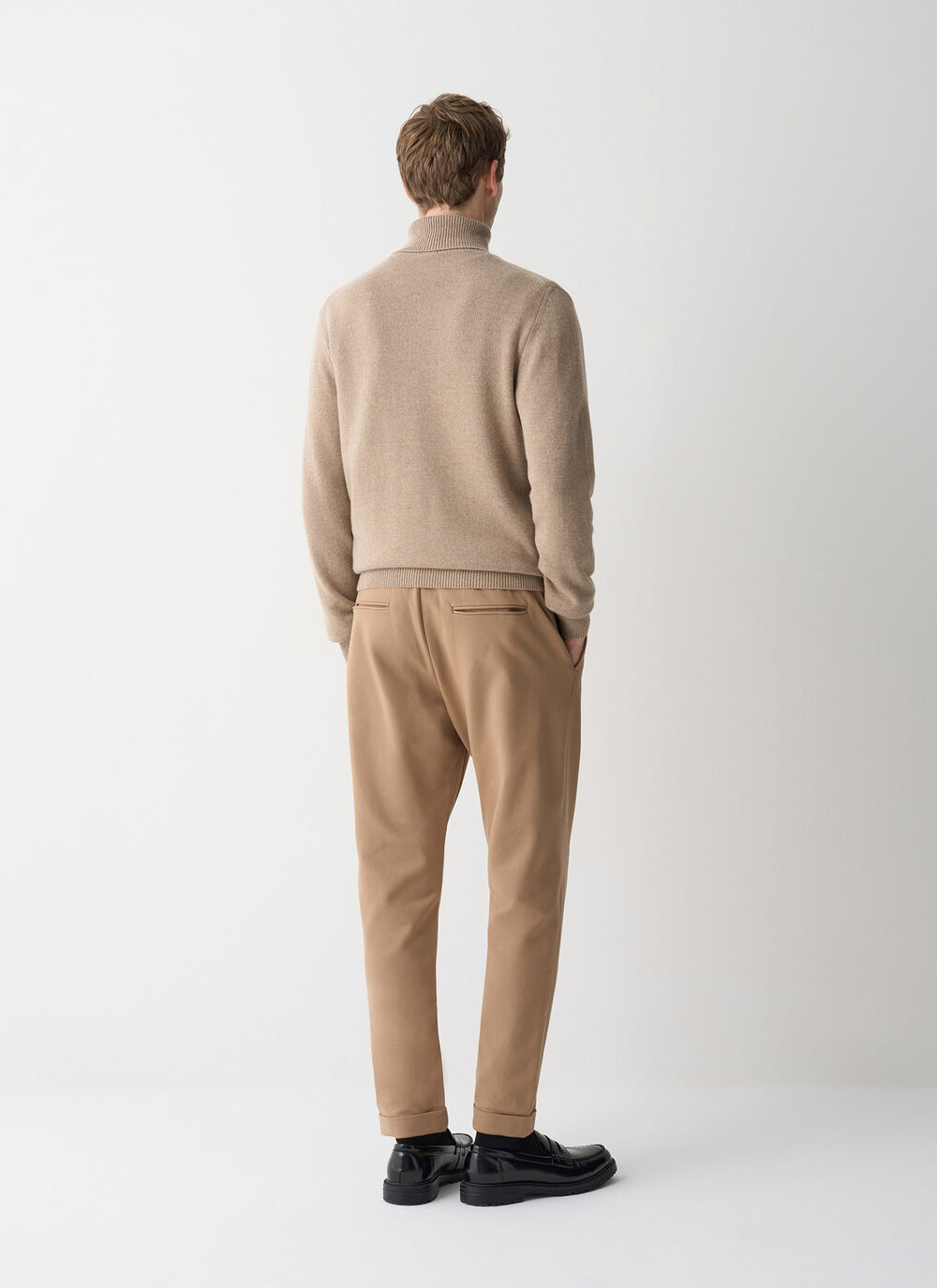 Branded wool polo-neck pullover image number 3