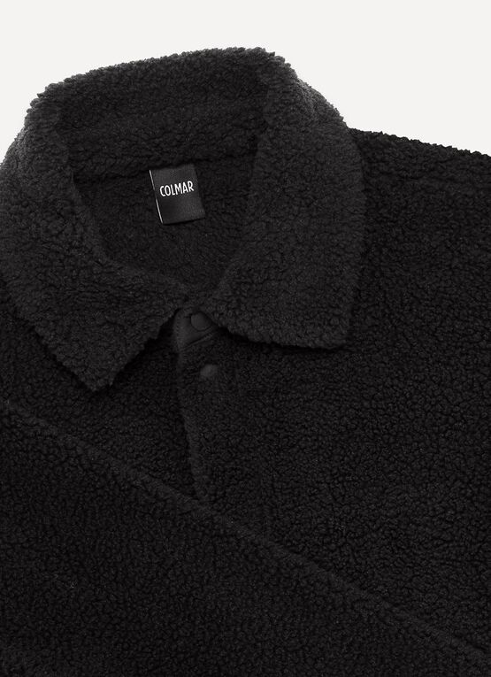 Unisex teddy-effect overshirt