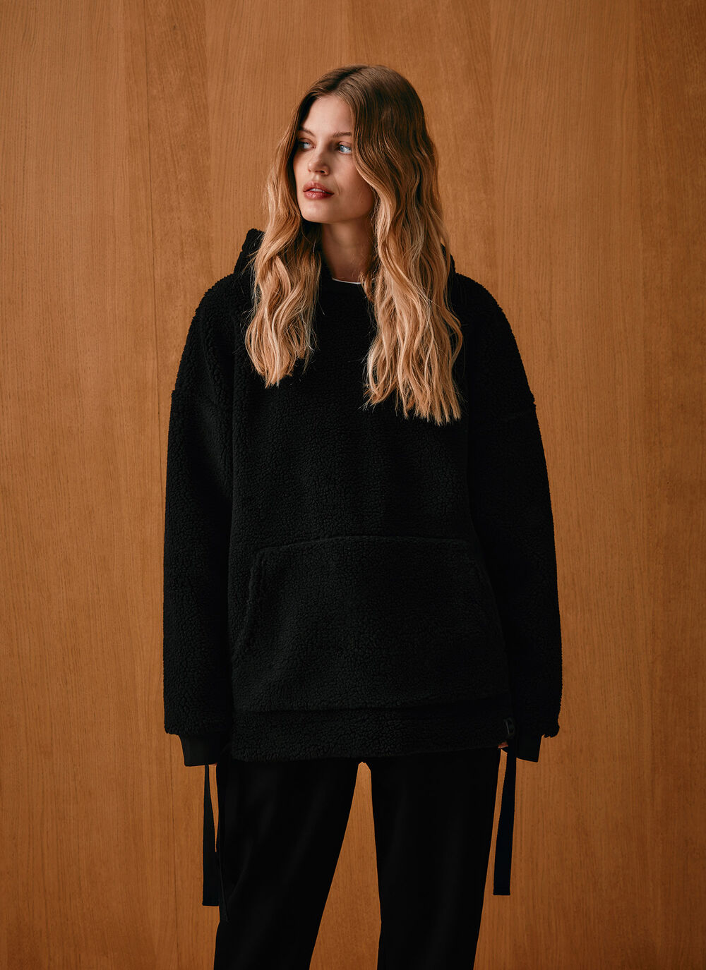 Maxi sweat teddy &agrave; capuche image number 1