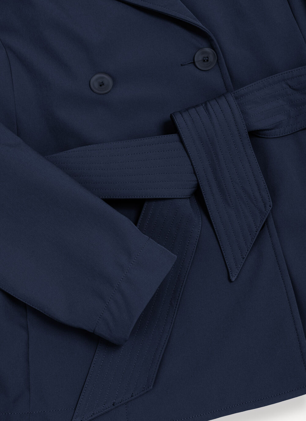 Short waterproof trench coat image number 6