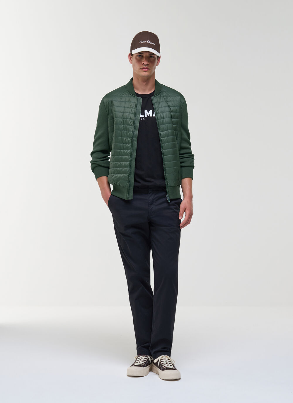 Hybrid padded bomber jacket image number 0