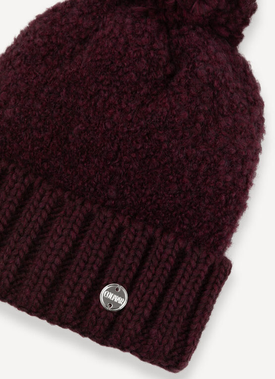 Bouclé yarn hat