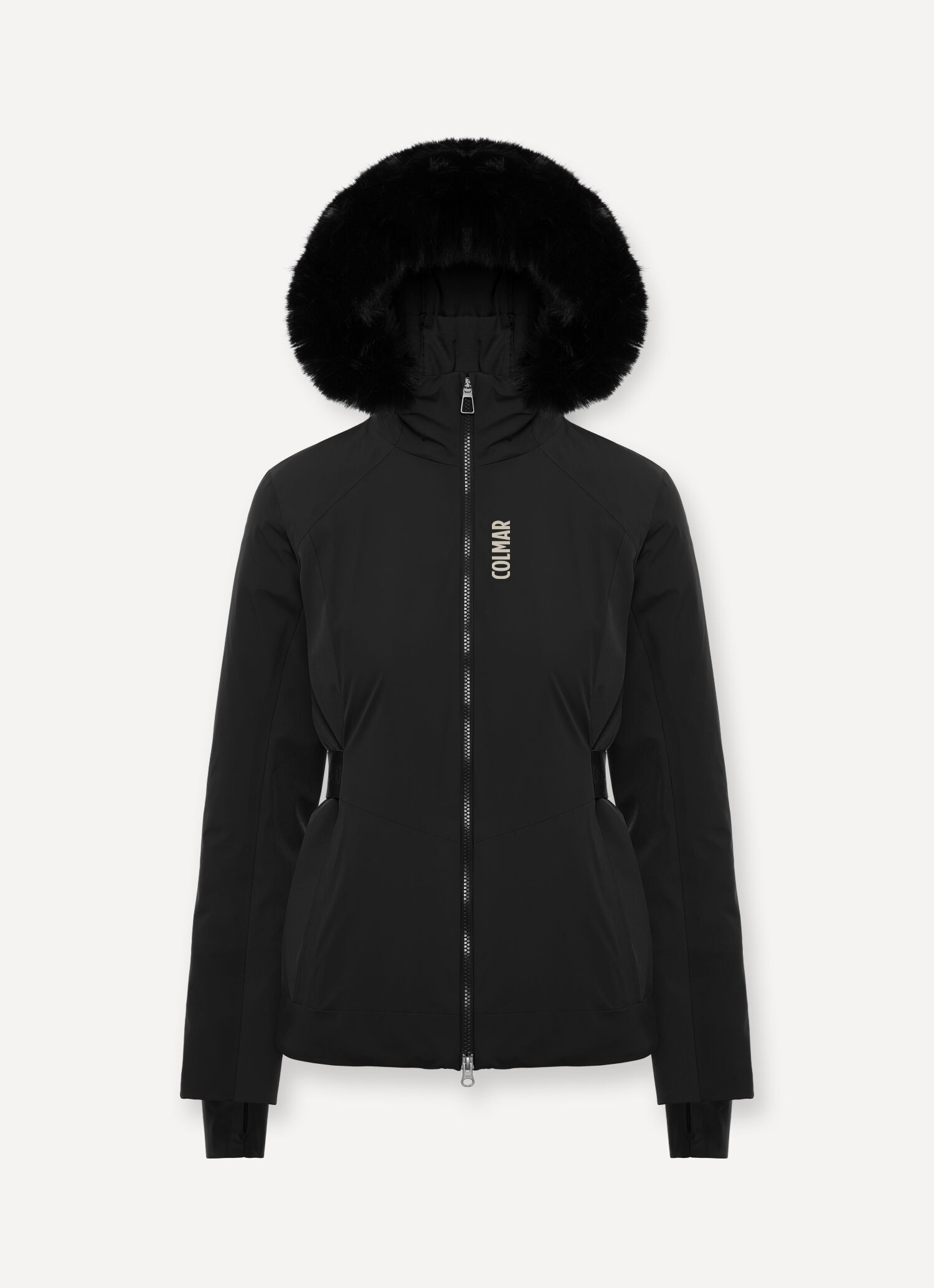 Ski parka with fur BLACK Colmar