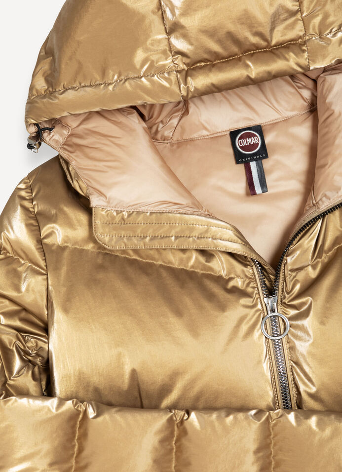 Metallic-effect gold down jacket image number 6