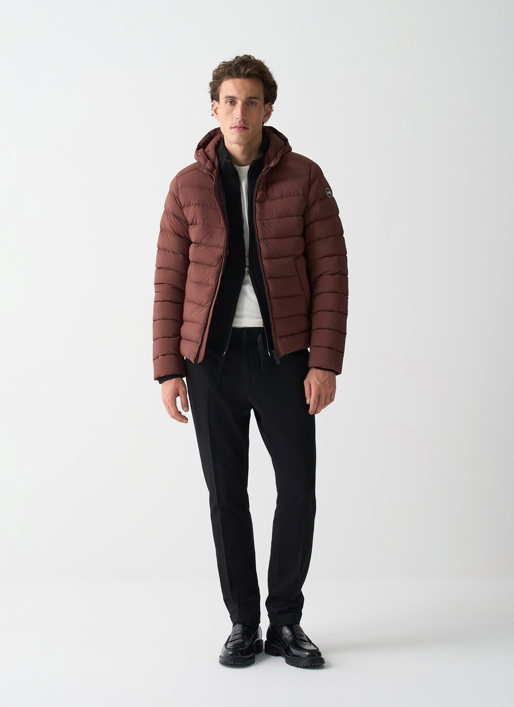 Down jacket with hood image number 0