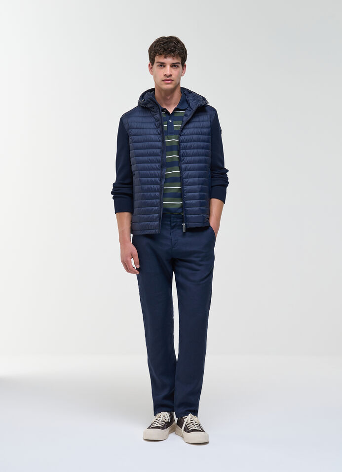 Hybrid padded jacket with hood