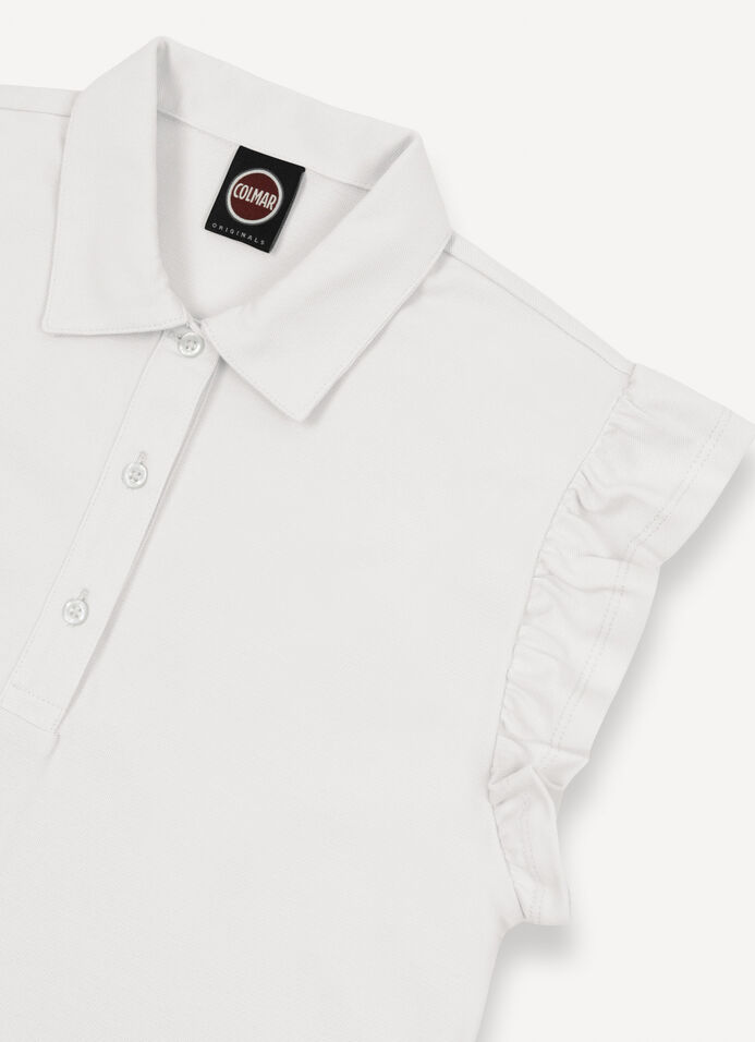 Poloshirt aus Piqué mit Rüschen image number 6