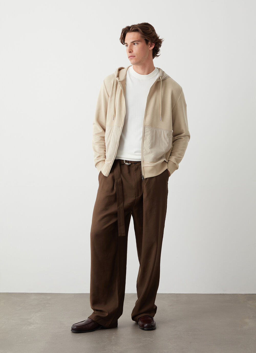 Sweatshirt with nylon details image number 1