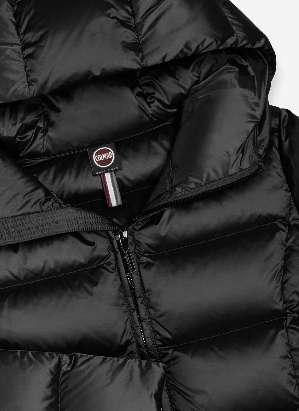 Long down jacket with hood image number 6