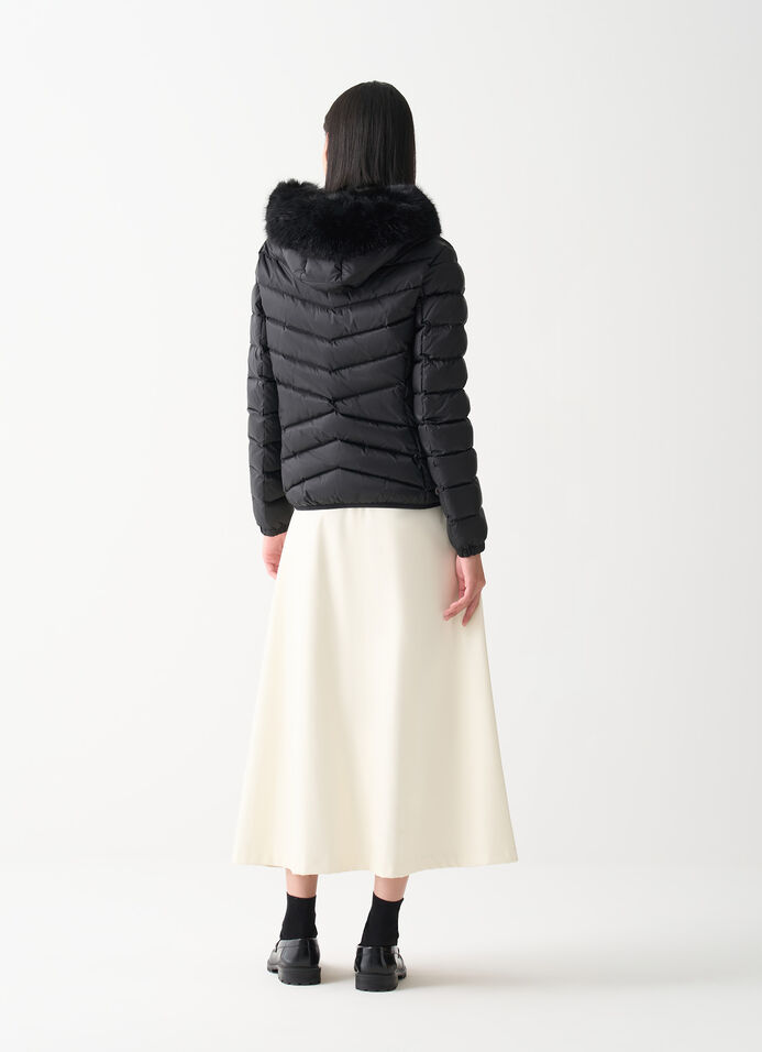 Gesteppte Daunenjacke mit Kunstpelz image number 3