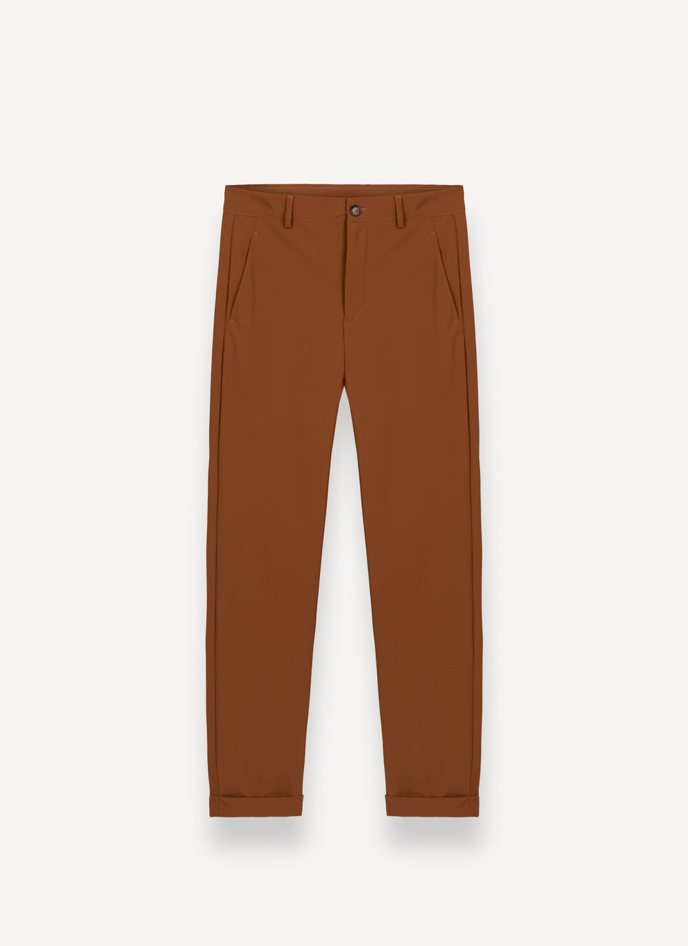 Easy care lightweight trousers with turn-ups image number 4