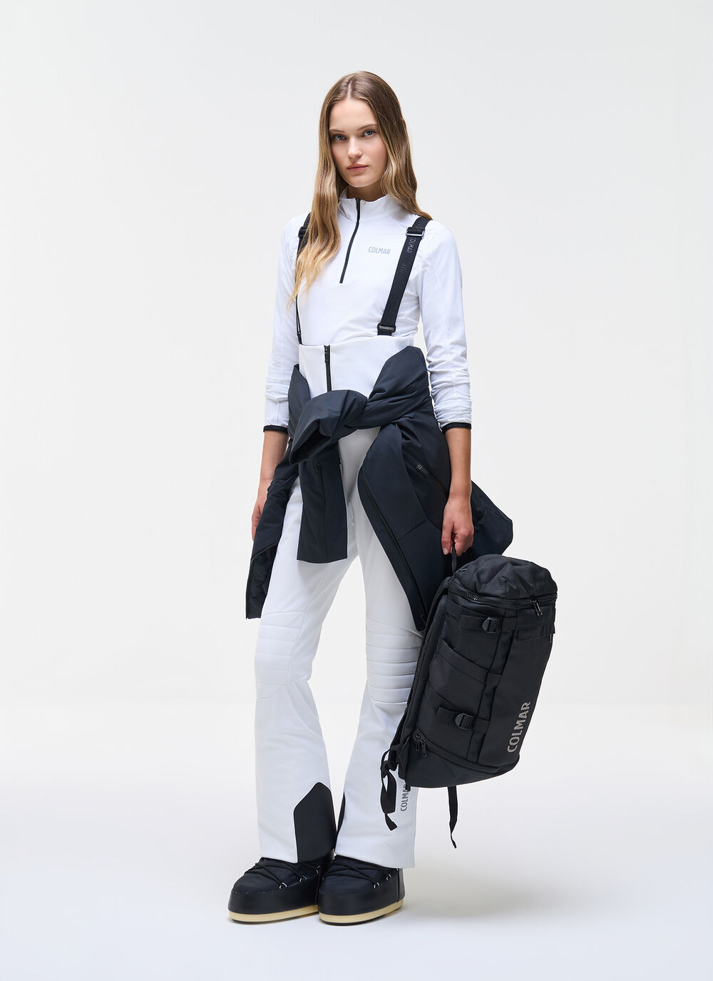 Thermal ski sweatshirt with half-zip image number 1