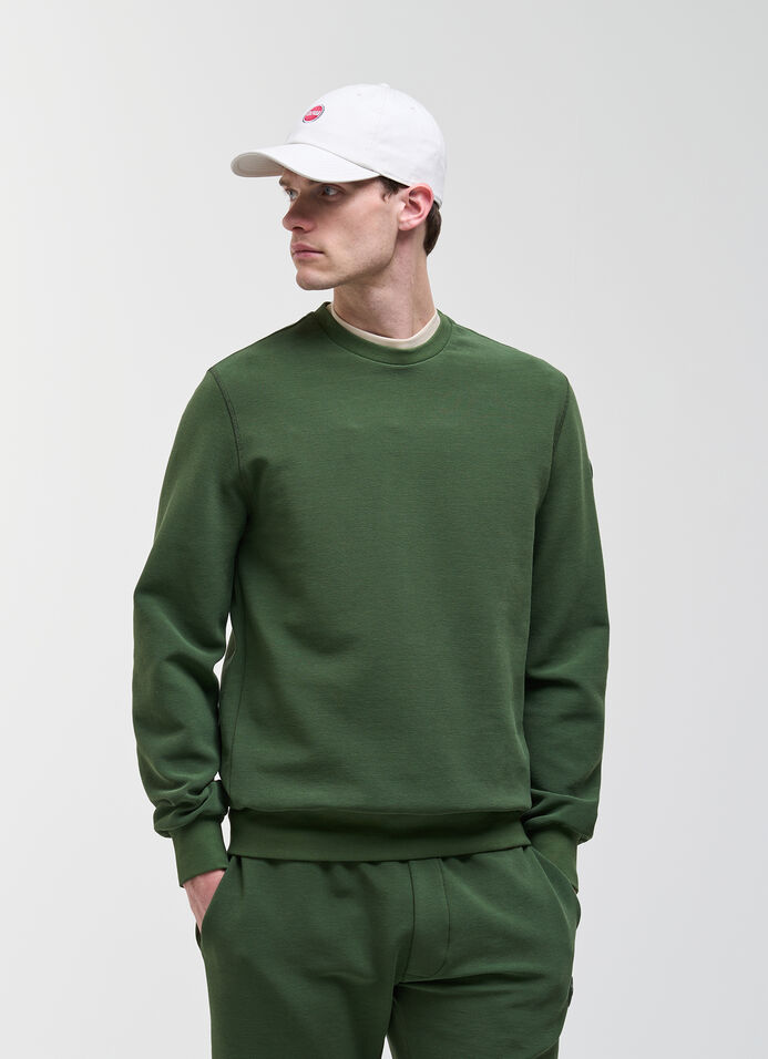 Sweat-shirt &agrave; col rond mille raies