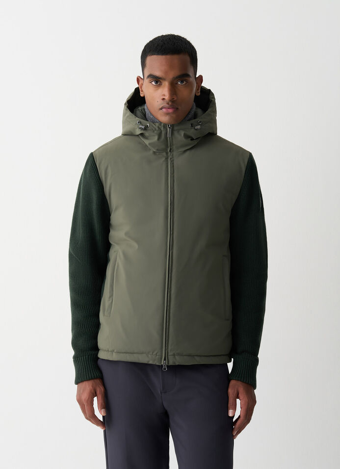 Wattierte Jacke mit Strickärmeln  image number 1