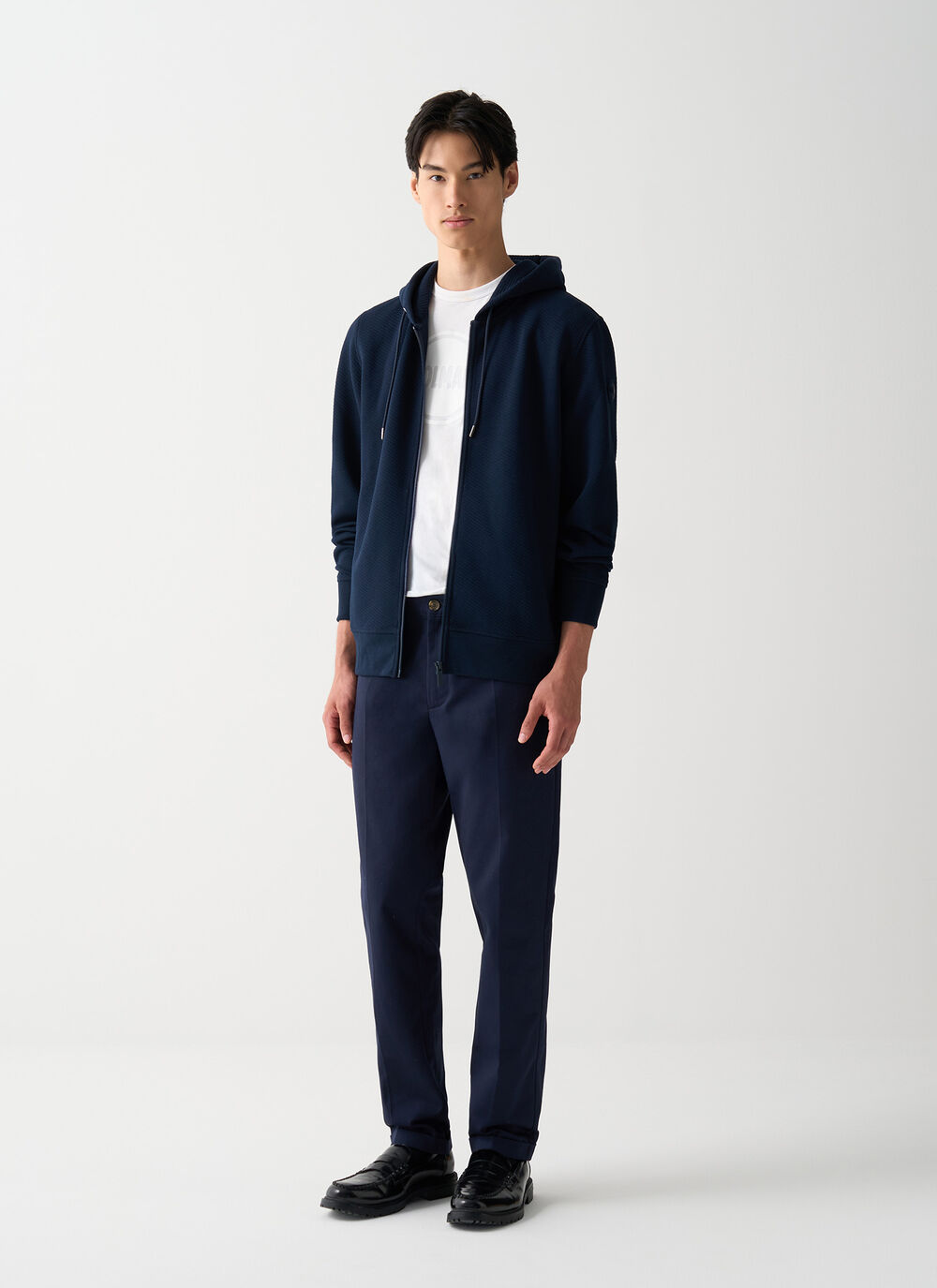 Hooded jacquard sweatshirt  image number 1