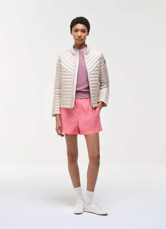 Lightweight trapeze down jacket