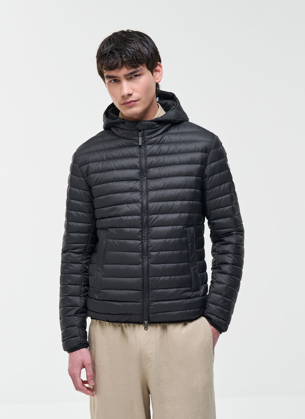 Light down jacket with hood image number 1