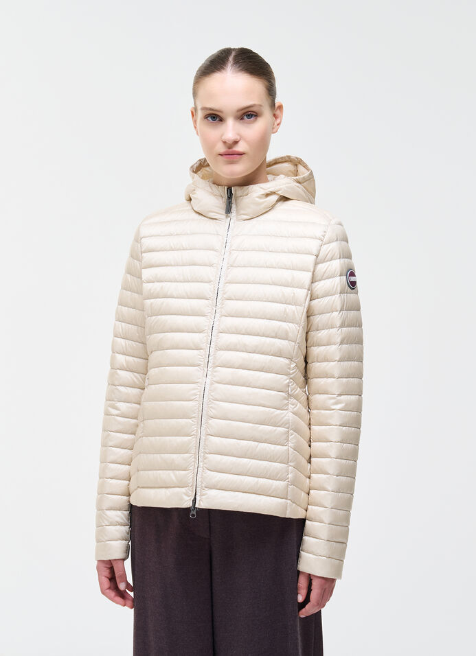 Light down jacket with hood