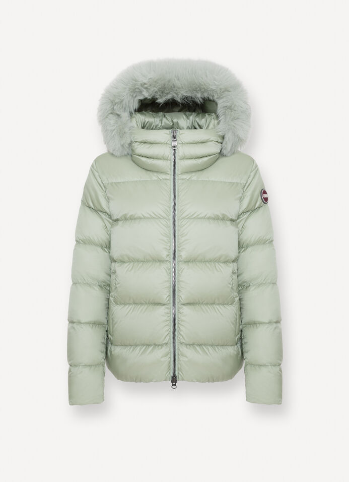 Daunenjacke mit abnehmbarer Kapuze aus Kunstpelz image number 4