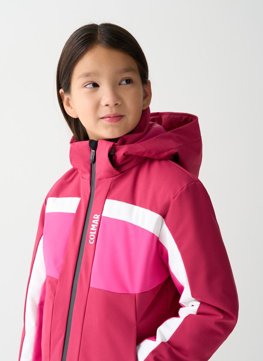Girl's colour-block ski jacket image number 2