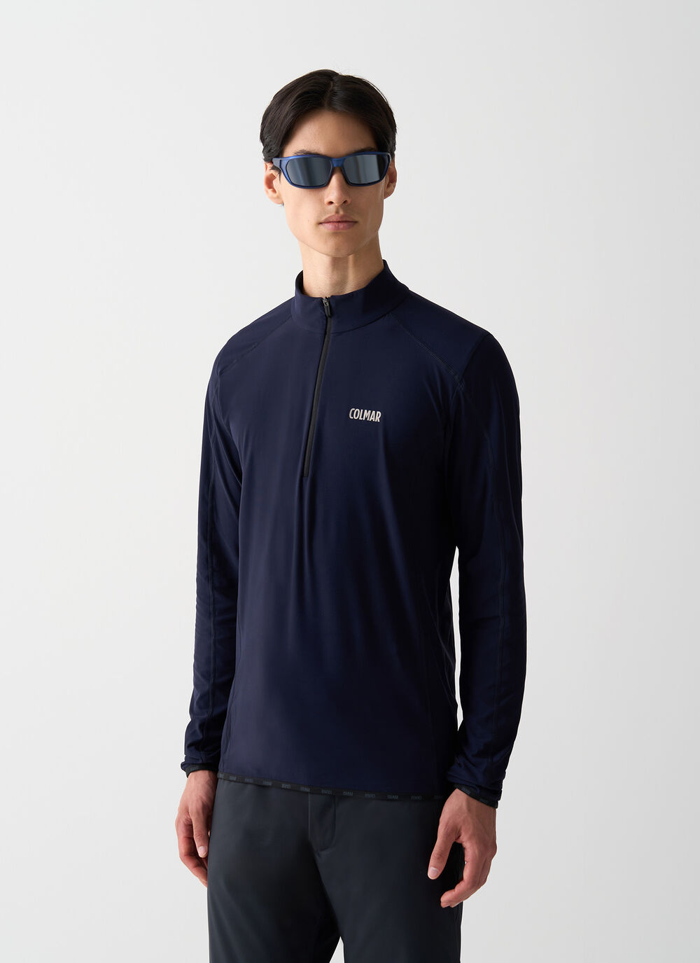 Thermal stretch ski jumper with half-zip image number 0