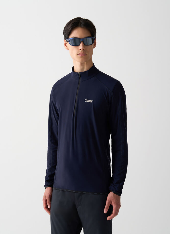 Thermal stretch ski jumper with half-zip image number 0