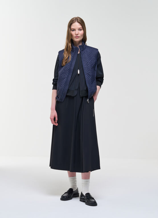 Gilet with geometric pattern