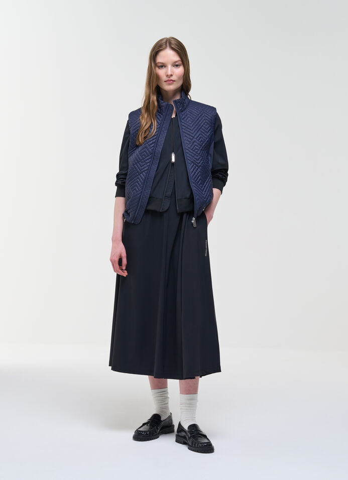 Gilet with geometric pattern