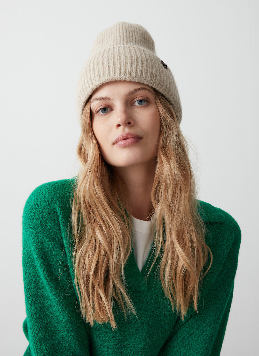 Women's wool-blend hat with lurex thread image number 0