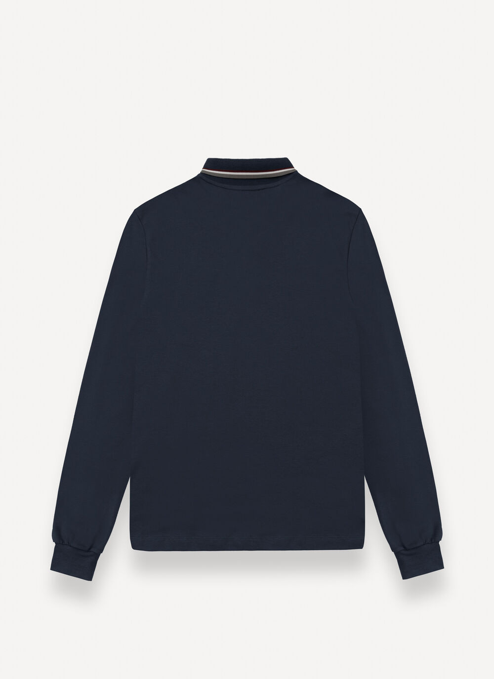 Long-sleeved tricolour polo shirt image number 6