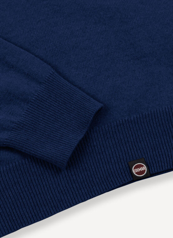 Fine knit polo-neck jumper 