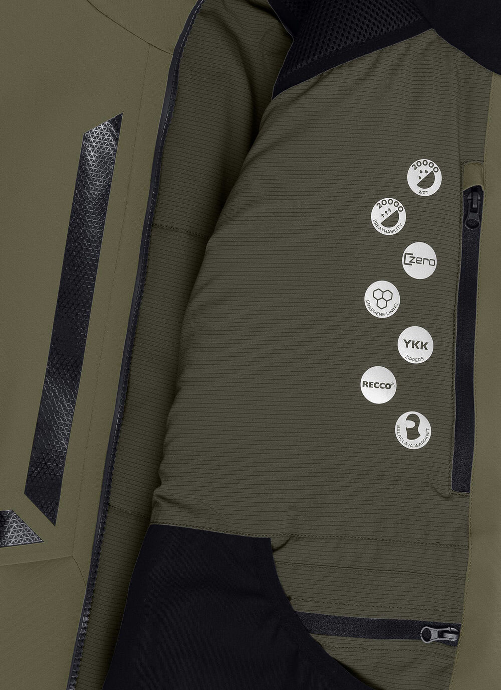 Attitude 3D ski jacket with seamless balaclava image number 7