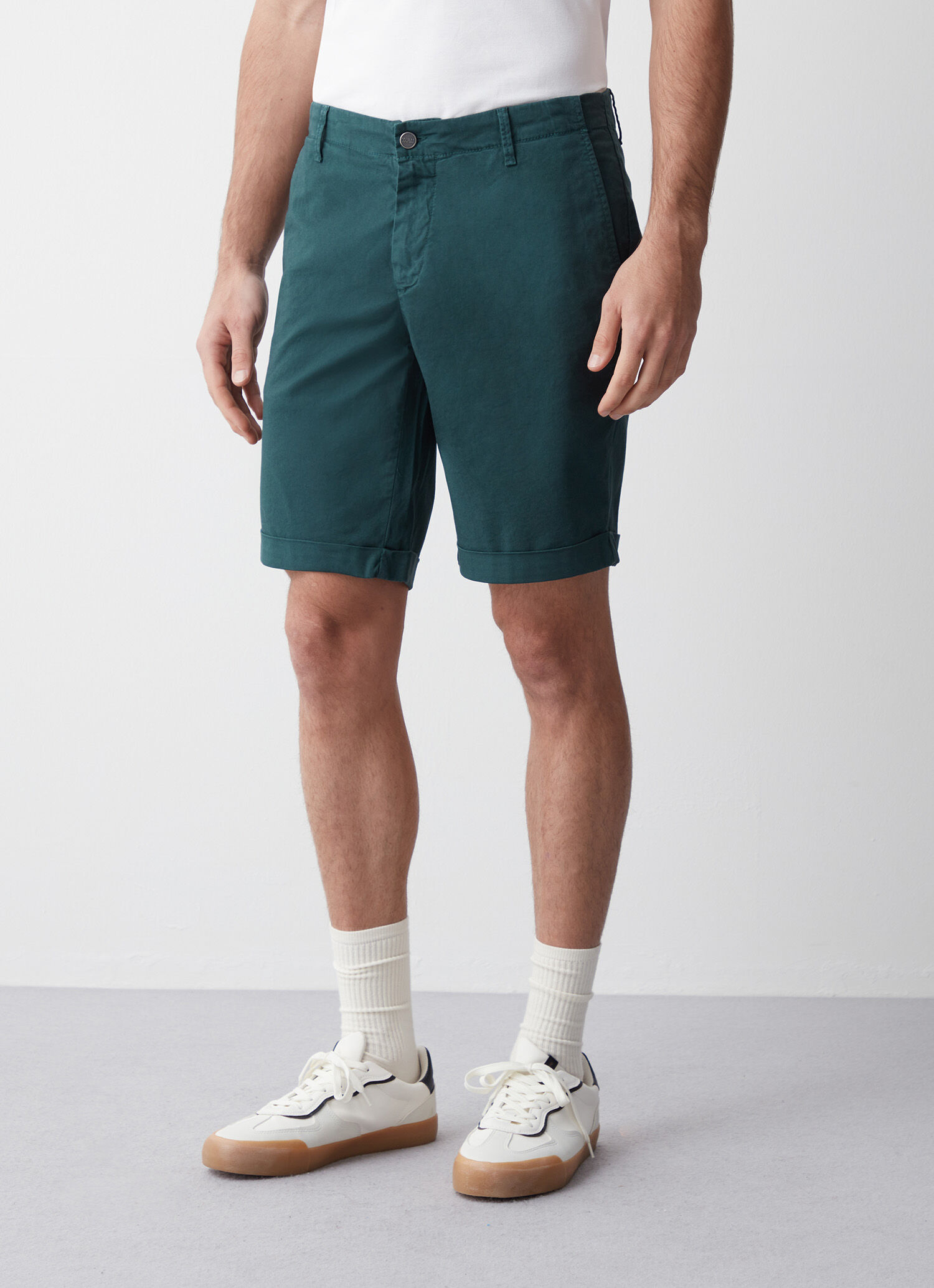 【KOOLOSET】Garments Washed Cut Bermuda Pants 8033558933096---