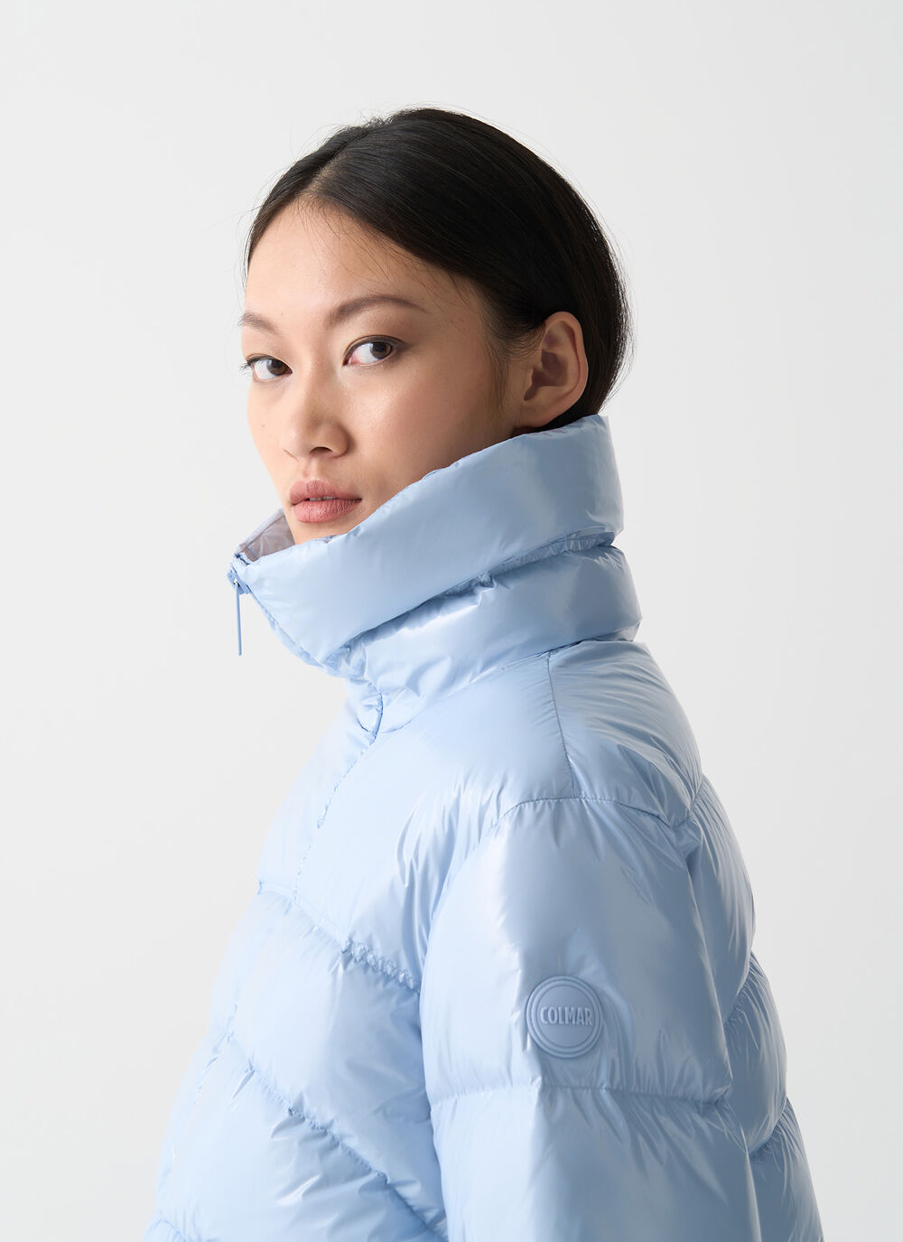 Glossy down jacket with high collar image number 2