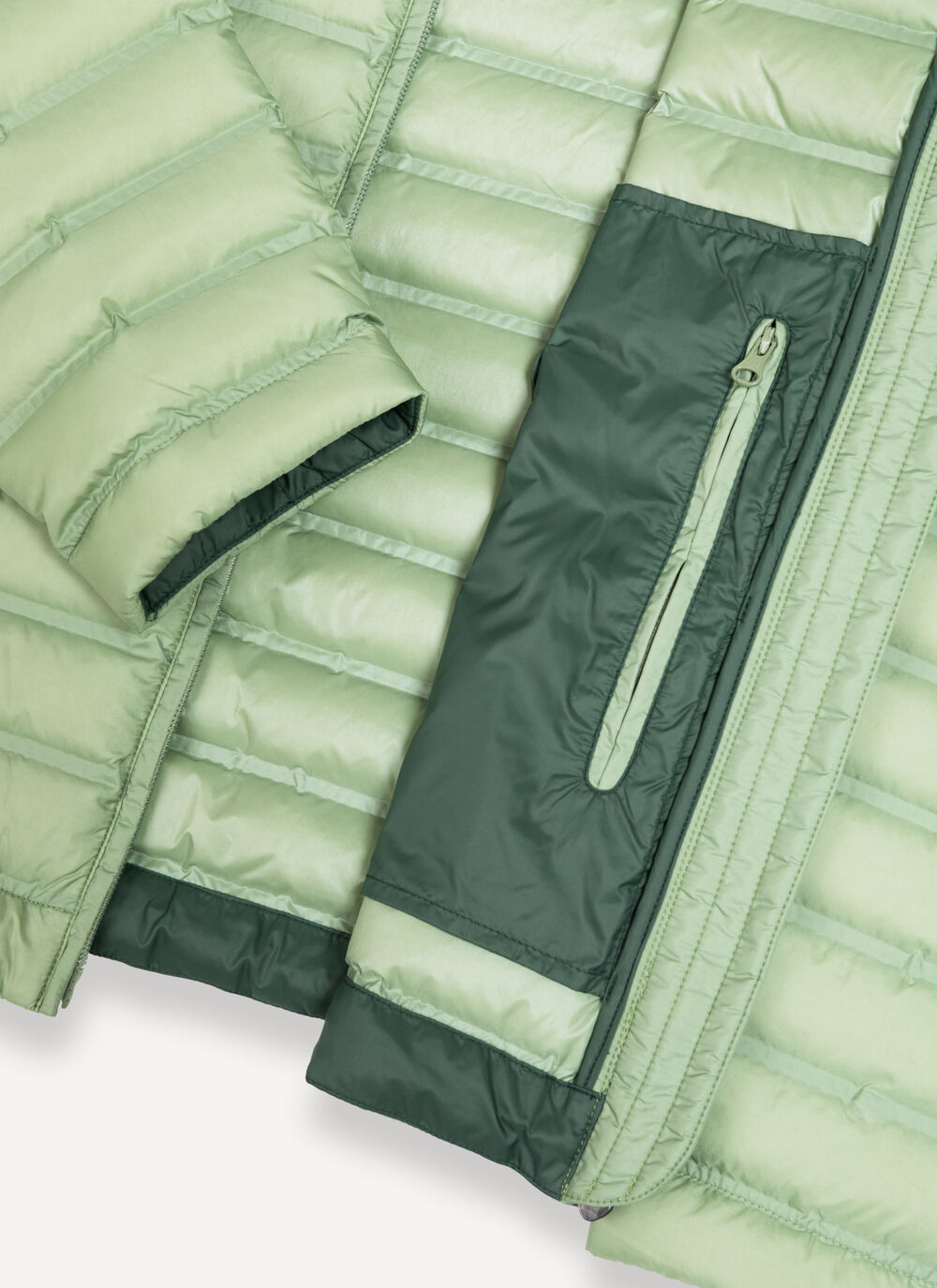 Light down jacket with seamless quilting image number 6