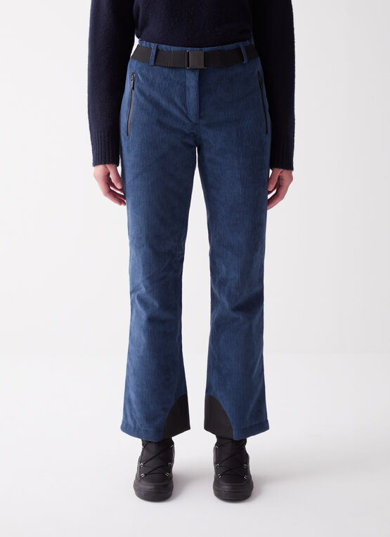 Pantaloni da sci imbottiti in velluto a coste