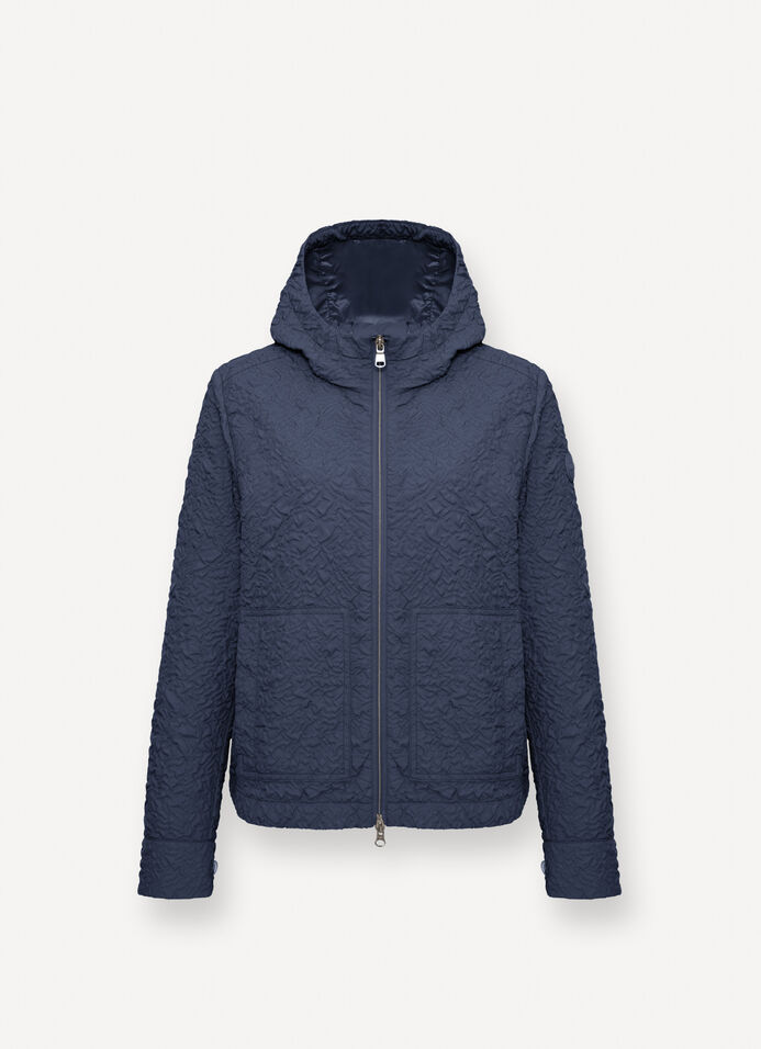 Embossed hooded jacket image number 4