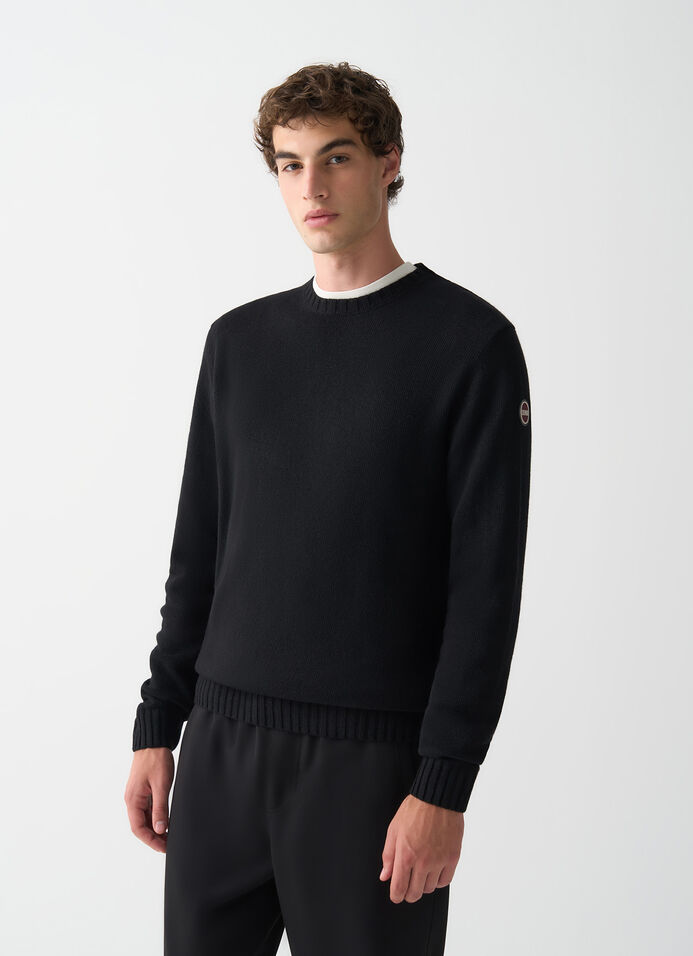 Branded wool pullover image number 1