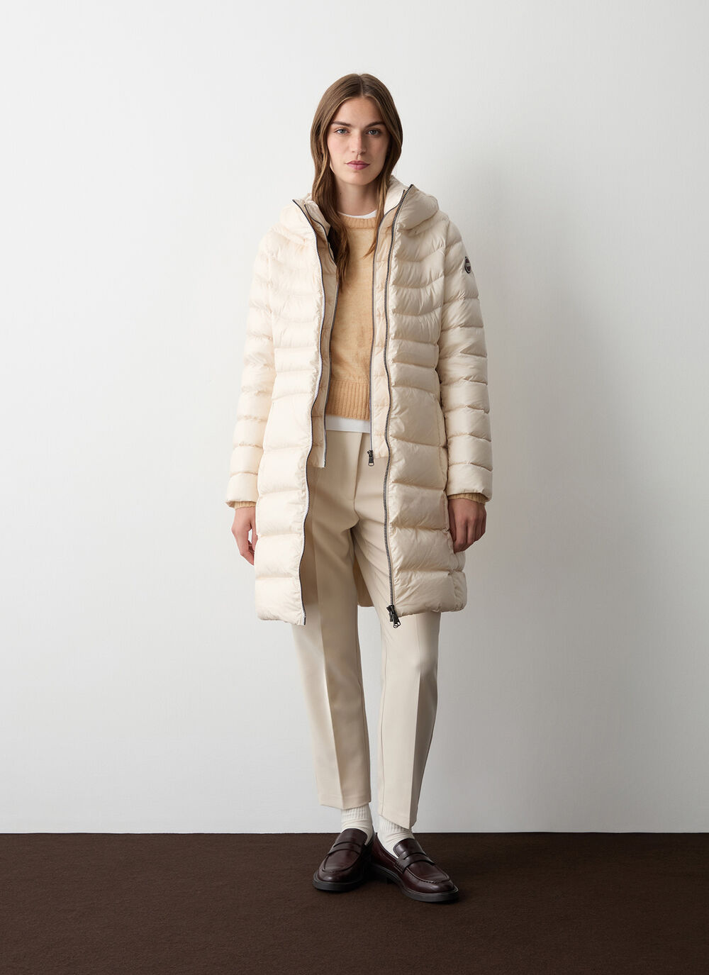 Long down jacket with inner vest image number 2