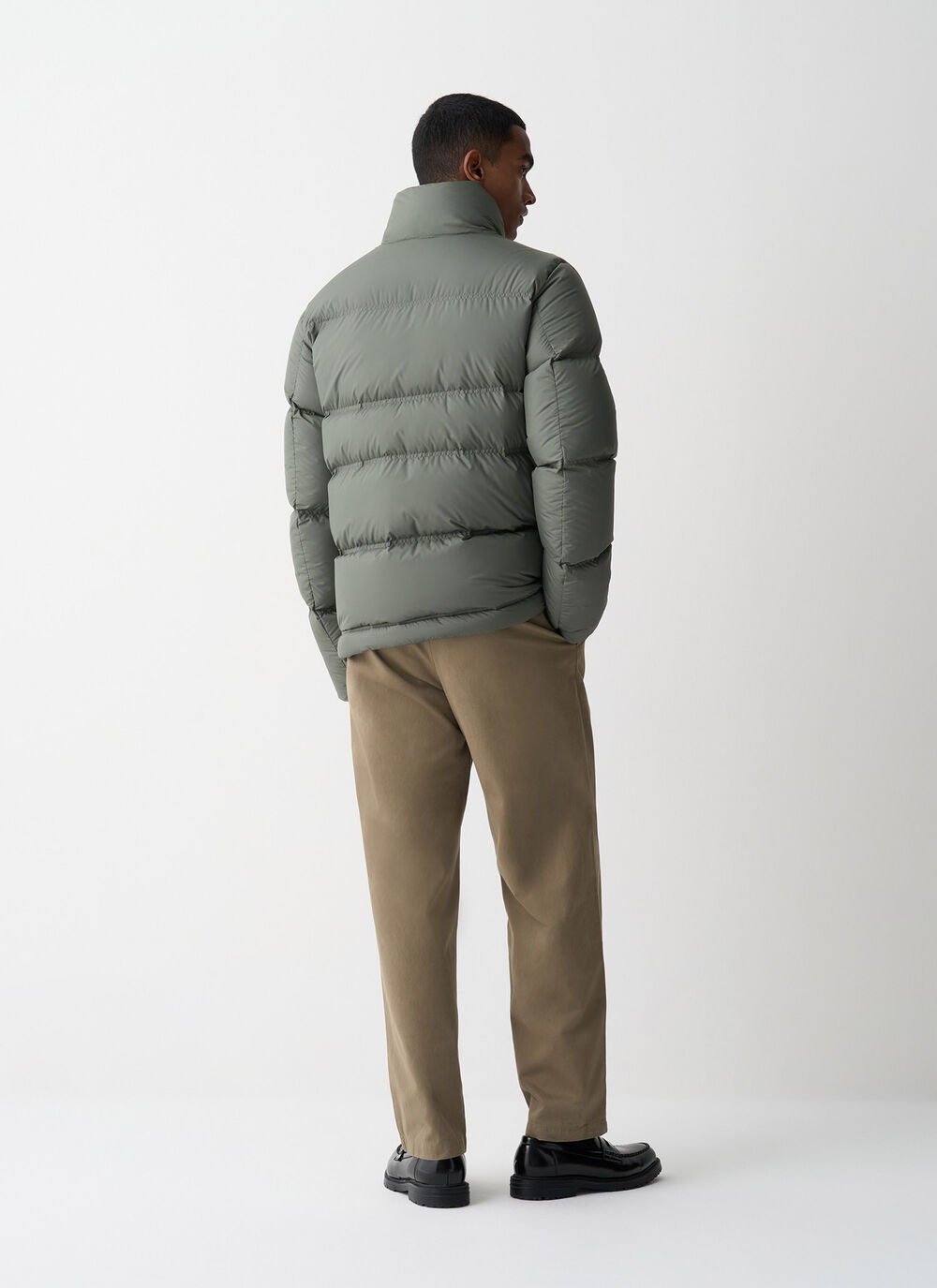 Down jacket with multiple pockets image number 3